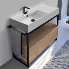 Modern  Console Vanity, 43 inch
